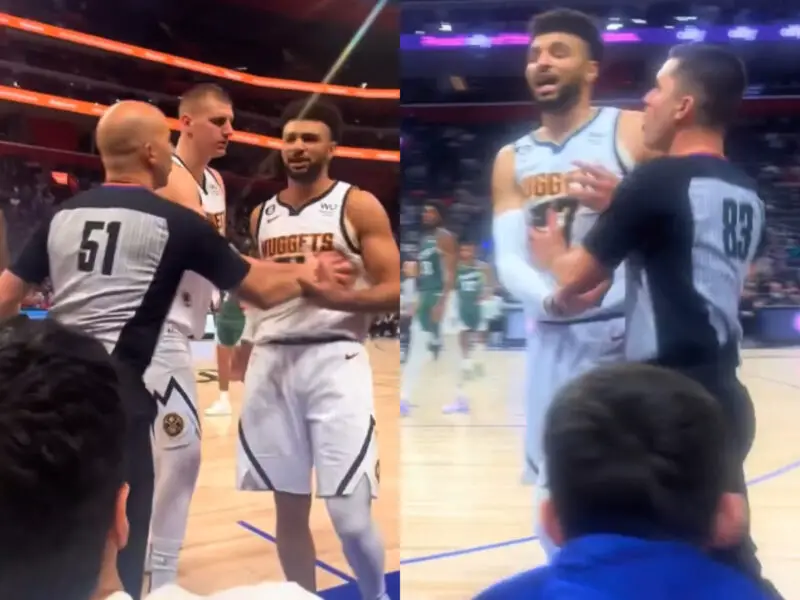 Jamal Murray Nearly Jumps Into Stands After Pistons Fans' Sick Girlfriend Taunt