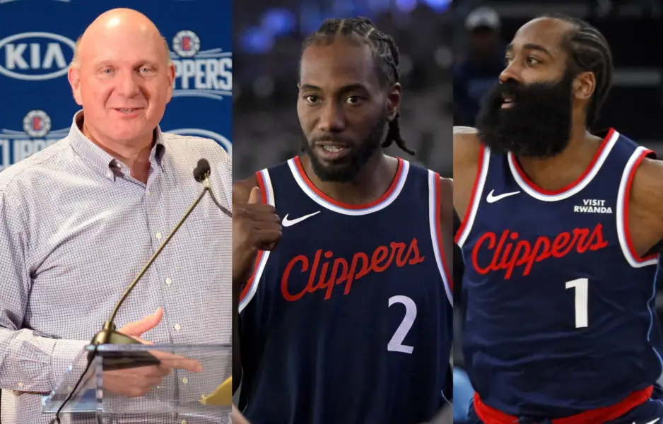 “Makes Sense Bc He Originally Said iPhones Would Be A Failure”: NBA Fans Troll Steve Ballmer Not Giving Up On Kawhi Leonard, James Harden Shutting Down Trade Rumors NBA Fans Troll Steve Ballmer Not Giving Up On Kawhi Leonard, James Harden Shutting Down Trade Rumors