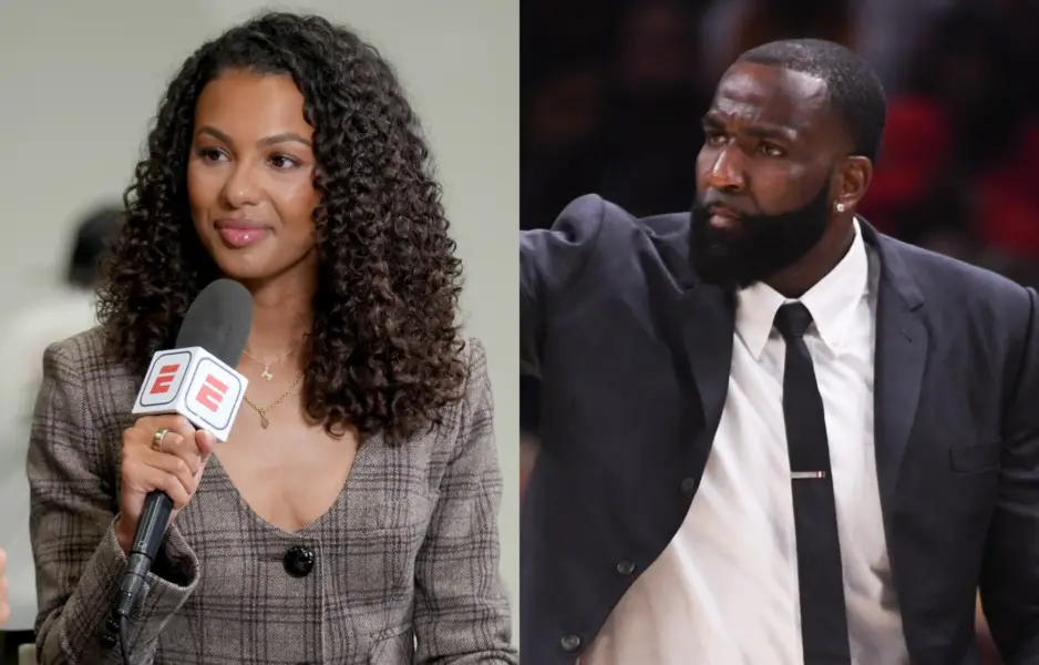 “Malika Ask Me That & I’m Folding Like A Cheap Tent”: NBA Fans Explode As Malika Andrews’ ‘Dry Rub’ Joke Catches Kendrick Perkins Off Guard NBA Fans Explode As Malika Andrews’ ‘Dry Rub’ Joke Catches Kendrick Perkins Off Guard