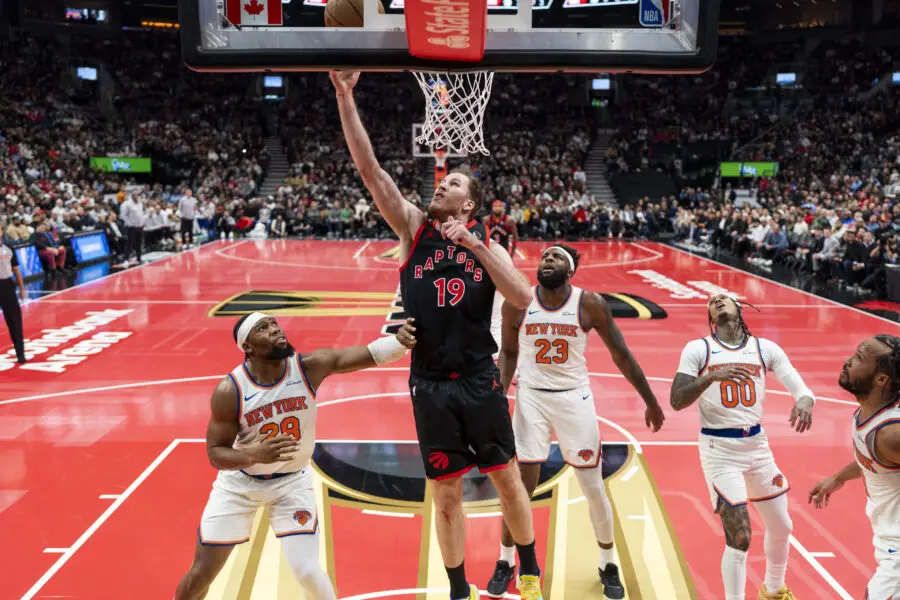 Toronto Raptors Fans Come After $104M Veteran After Terrible Performance Vs Knicks; Darko Says 'He's Not Himself Yet' 1 Jakob Poeltl vs New York Knicks