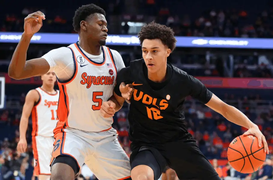 Syracuse Orange Earn Massive Quad 1 Win Over #13 Tennessee Volunteers 4 Syracuse Orange, Tennessee Volunteers, Nate Ament