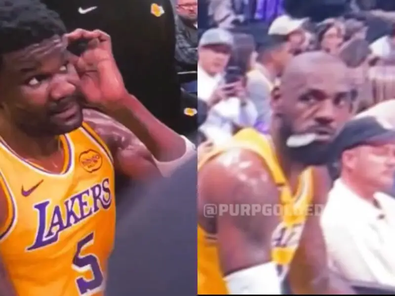 LeBron James Gives DeAndre Ayton Ultimate 'Get Off My Team' Look