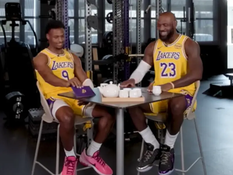 LeBron James Relives Iconic Lakers Memory With Son Bronny