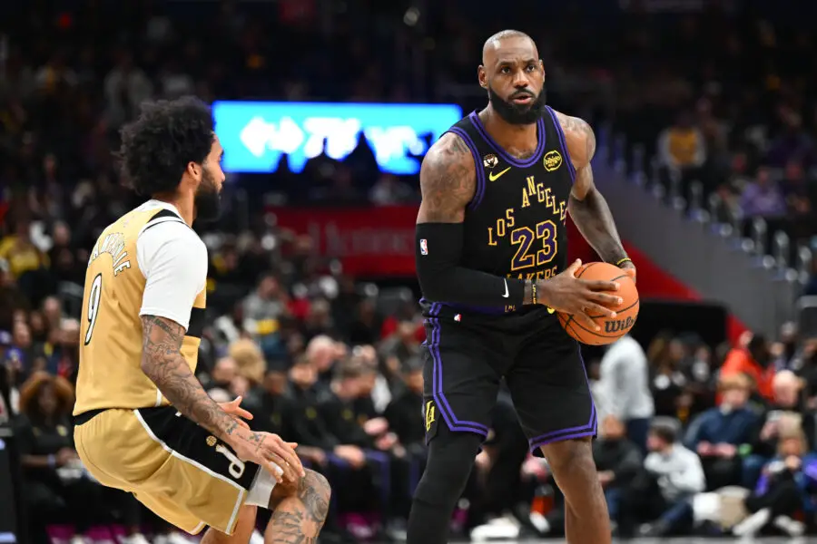 "That Was Terrible" - Los Angeles Lakers Starter Reacts to LeBron James' Viral Alley-Oop Dunk Vs. Washington Wizards 1 Los Angeles Lakers
