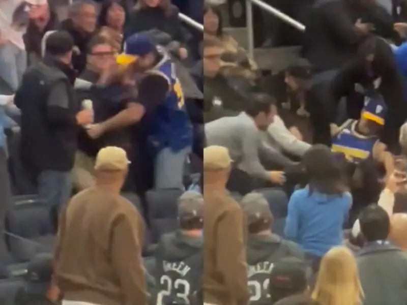 "Collecting Punches Like a Prescription": NBA Fans Roast Guy Who Got Beaten by Warriors Fan Without Fighting Back 1 Warriors Fan Goes Wild as Victim Becomes Internet Punching Bag