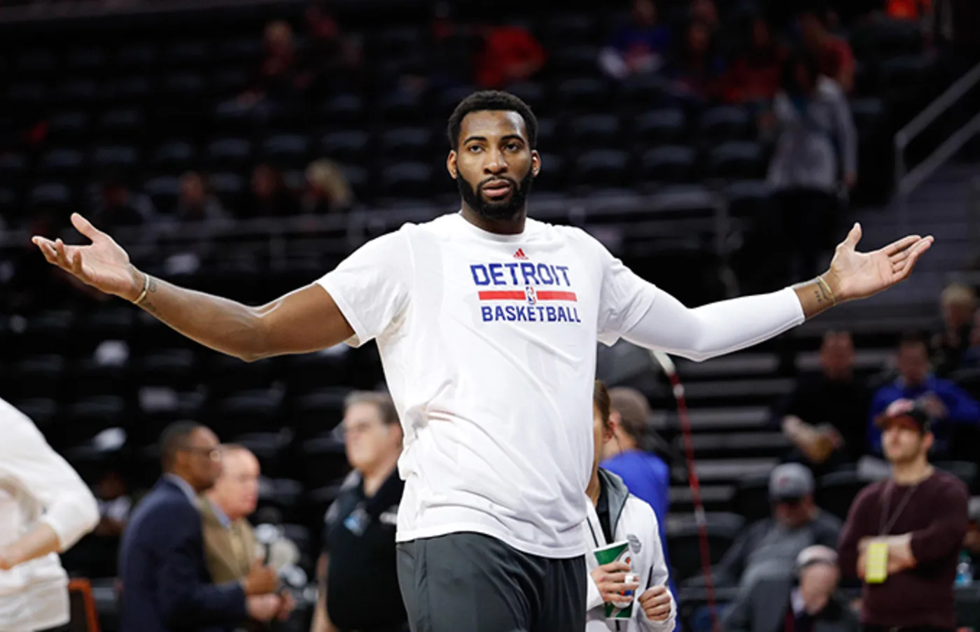 "He Did You A Favor By Waiting Until You Went To Jail": NBA Fans Sound Off As Rapper Top5 Claims Andre Drummond Hooked Up With His Woman While Watching Courtside 2 Andre Drummond. NBA Fans. Image via USA Today Sports USA Today Sports