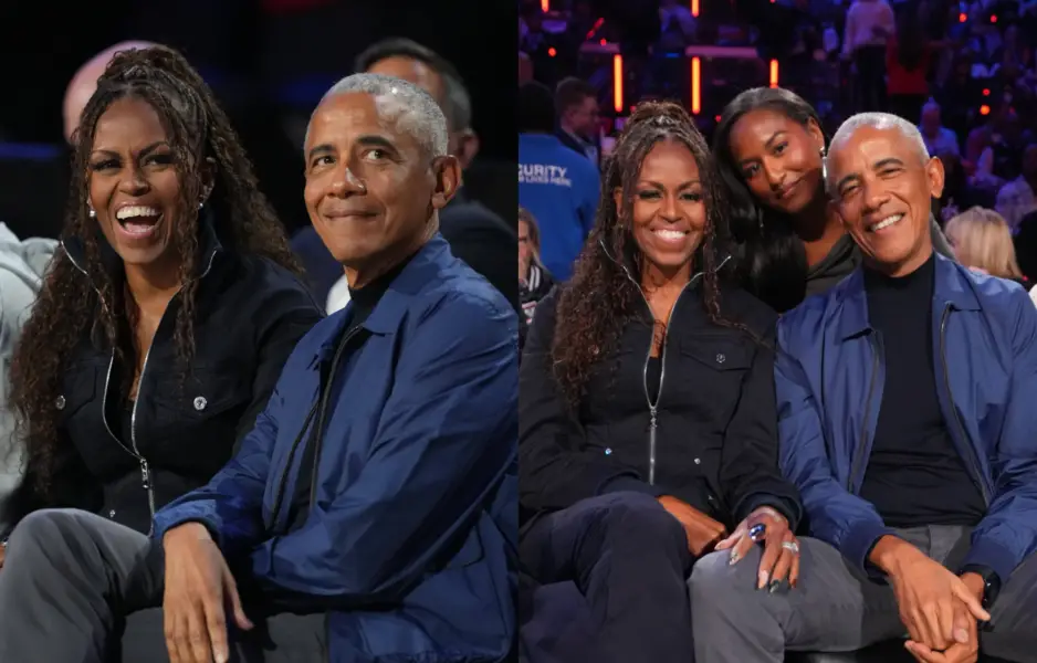 NBA Fans Mock Michelle Obama’s Pic At All-Star Game. Photo credits: Imagn and X (formerly Twitter).