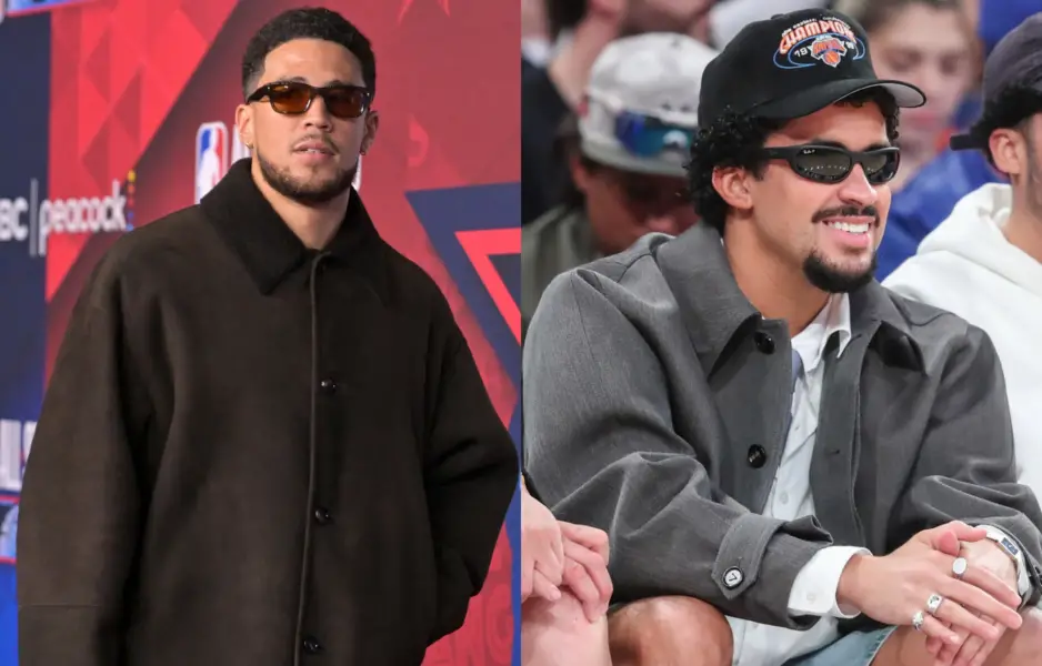 NBA Fans Back Devin Booker For Shutting Down Bad Bunny Super Bowl Question. Photo credits: Imagn