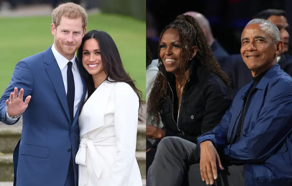 NBA Fans Buzz Over Prince Harry And Meghan’s Failed Barack And Michelle Obama Photo Op During All-Star Game. Photo credits: Eddie Mulholland/Daily Telegraph/PA Wire & Imagn